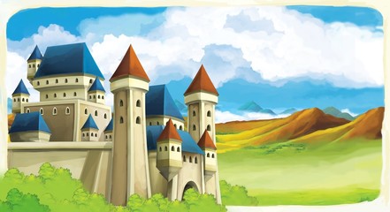 Fototapeta na wymiar The castles - knights and fairies