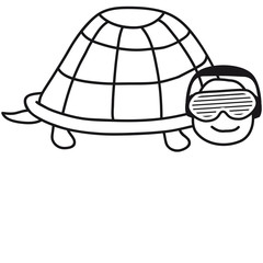 Cute Party DJ Turtle