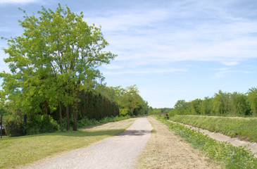 Fototapeta na wymiar Panorama wsi, kanał