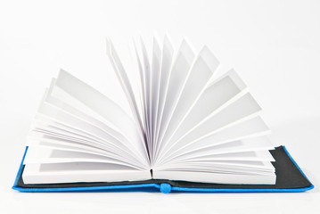 0pen  book on white background