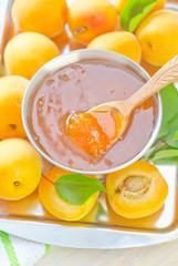 Fototapeta na wymiar jam and apricot