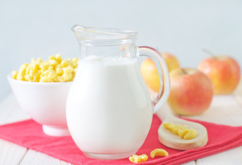 milk and dry breakfast