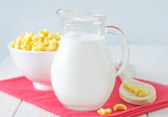 milk and dry breakfast