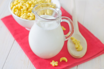 milk and dry breakfast