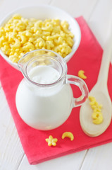 milk and dry breakfast