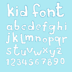 Doodle kid abc typeset