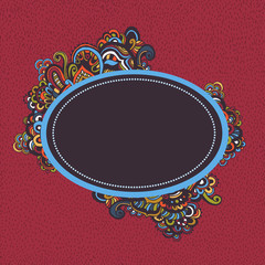 Hand drawn exotic frame