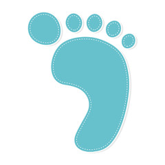 foot print color blue