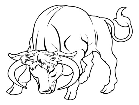 Stylised bull illustration