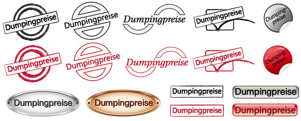 Buttonset Dumpingpreise