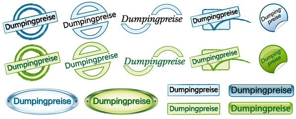 Buttonset Dumpingpreise