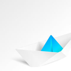 Paper ship origami