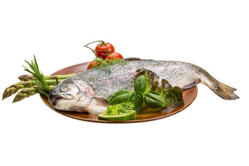 Fresh raw rainbow trout