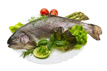 Fresh raw rainbow trout