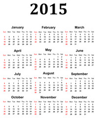 Calendar 2015