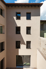 three-storey house, view from outside