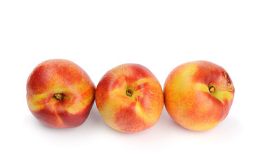 nectarines isolated on white background