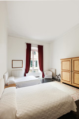 Fototapeta premium beautiful hotel in historic building, double room