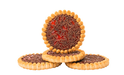 biscuits with jam isolated