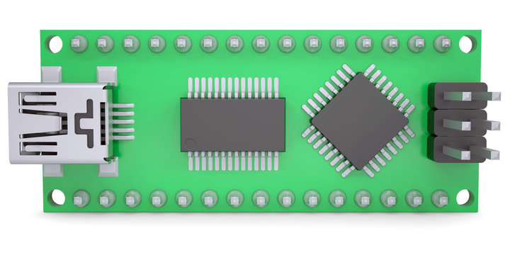 Computer board with chips and USB output