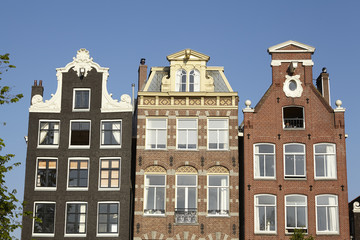 Fototapeta na wymiar Amsterdam, Niederlande - Dachgiebel