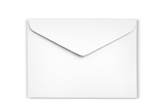 White Envelope on white background