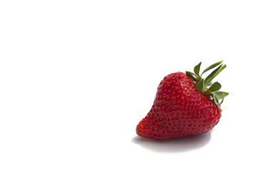 Erdbeere auf weißem Hintergrund