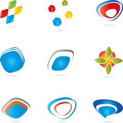 Logo, Abstract Design Elements,  2D and 3D