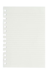 blank squared and lined notepad pages