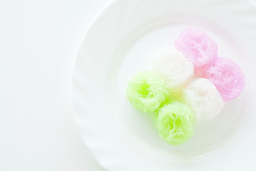 Sweet Noodles in Coconut Milk Syrup