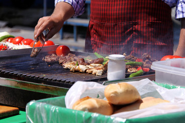 kebab grill street food