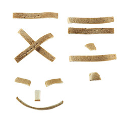 Bread math and smiling face