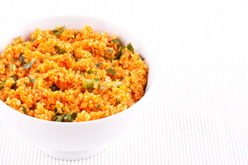 Kisir, Bulgur salad with tomato paste, parsley and onion 