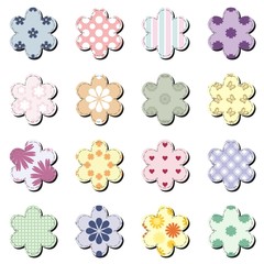 scrapbook flowers on white background