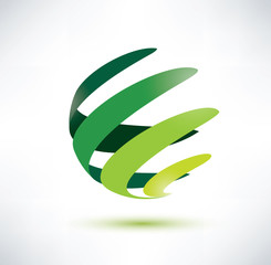 abctract green globe icon