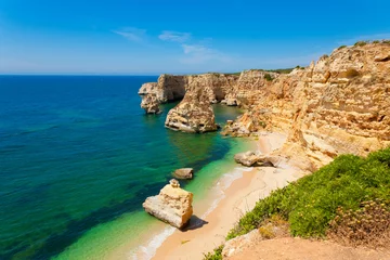 Vlies Fototapete Strand Marinha, Algarve, Portugal Marinha-Strand an der Algarve Portugal