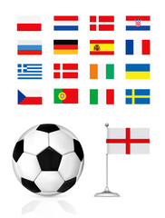 football ball and flag