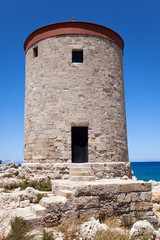 Fototapeta na wymiar Rhodes Windmill