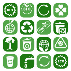 color environmental icon set