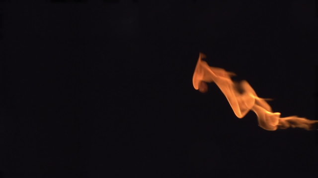 Isolated Flame. Slow Motion at a rate of 240 fps