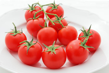 Assiette de petites tomates