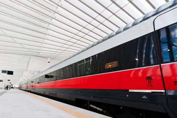 Fototapeta na wymiar szybki pociąg we Włoszech