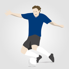 Fototapeta na wymiar Fußballer Vektor Illustration Cartoon