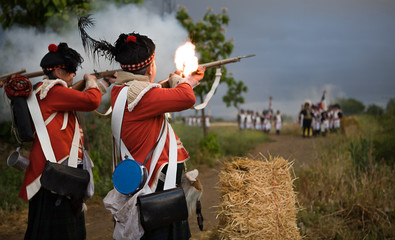 Scottish soldiers shooting