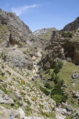 Die Kourtalikotiko Schlucht bei Plakias im Süden Kretas