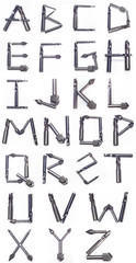 alphabet created from industrial mills