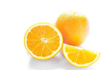 Oranges Whole and Cut Pieces