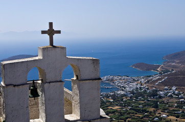 View from top of a hill, Cyclades, Greece - obrazy, fototapety, plakaty