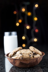 Choc Chip Cookies and Milk