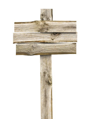 wooden singboard with clipping path